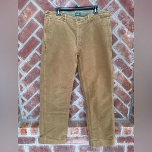 VTG Polo Ralph Lauren Pants Mens 35x30 Suffield Fit Chamois Brown Moleskin Chino